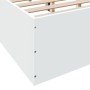 White engineered wood bed frame 160x200 cm by vidaXL, Beds and slatted bases - Ref: Foro24-3281000, Price: 128,41 €, Discount: %