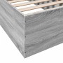 Estructura de cama madera de ingeniería gris Sonoma 90x200 cm de vidaXL, Camas y somieres - Ref: Foro24-3281061, Precio: 92,0...