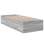 Estructura de cama madera de ingeniería gris Sonoma 100x200 cm de vidaXL, Camas y somieres - Ref: Foro24-3281054, Precio: 96,...