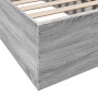 Sonoma-grauer Holzwerkstoff-Bettrahmen 100 x 200 cm von vidaXL, Betten und Lattenroste - Ref: Foro24-3281054, Preis: 96,33 €,...