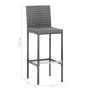 9-piece garden bar furniture set made of synthetic rattan and acacia wood in gray color. by vidaXL, Garden sets - Ref: Foro24...