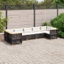 7-teiliges Gartensofa-Set mit schwarzen synthetischen Rattankissen von vidaXL, Gartensets - Ref: Foro24-3261974, Preis: 595,8...