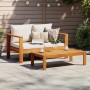 2-Sitzer-Gartensofa mit Kissen aus massivem Akazienholz von vidaXL, Modulare Sofas für den Außenbereich - Ref: Foro24-367623,...