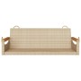 Banco columpio de ratán sintético beige 109x62x40 cm de vidaXL, Bancos de jardín - Ref: Foro24-368145, Precio: 84,46 €, Descu...