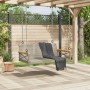 Gray synthetic rattan swing bench 109x62x40 cm by vidaXL, garden benches - Ref: Foro24-368153, Price: 84,46 €, Discount: %