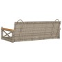 Gray synthetic rattan swing bench 109x62x40 cm by vidaXL, garden benches - Ref: Foro24-368153, Price: 84,46 €, Discount: %