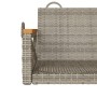 Gray synthetic rattan swing bench 109x62x40 cm by vidaXL, garden benches - Ref: Foro24-368153, Price: 84,46 €, Discount: %