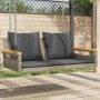 Swing bench with gray synthetic rattan cushions 109x62x40 cm by vidaXL, garden benches - Ref: Foro24-368147, Price: 114,83 €,...