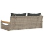 Schaukelbank mit grauen synthetischen Rattankissen 109x62x40 cm von vidaXL, Gartenbänke - Ref: Foro24-368147, Preis: 114,83 €...