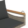 Swing bench with gray synthetic rattan cushions 109x62x40 cm by vidaXL, garden benches - Ref: Foro24-368147, Price: 114,83 €,...