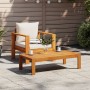 Gartensessel mit Kissen aus massivem Akazienholz von vidaXL, Modulare Sofas für den Außenbereich - Ref: Foro24-367621, Preis:...