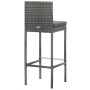 5-piece garden bar furniture set made of synthetic rattan and acacia wood in gray color. by vidaXL, Garden sets - Ref: Foro24...