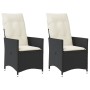 Garden recliners cushions 2 pcs black synthetic rattan by vidaXL, Garden chairs - Ref: Foro24-365645, Price: 235,43 €, Discou...