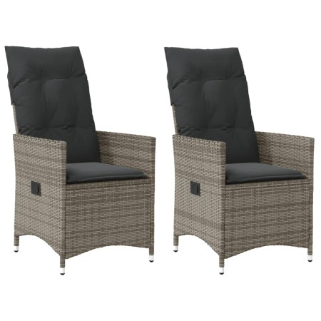 Garden recliners and cushions 2 pcs gray synthetic rattan by vidaXL, Garden chairs - Ref: Foro24-365647, Price: 207,32 €, Dis...