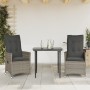 Gartenliegen und Kissen 2 Stück graues synthetisches Rattan von vidaXL, Gartenstühle - Ref: Foro24-365647, Preis: 207,32 €, R...