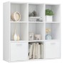 Glossy white plywood shelf 98x30x98 cm by vidaXL, Bookcases and shelves - Ref: Foro24-801122, Price: 92,36 €, Discount: %