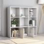 Glossy white plywood shelf 98x30x98 cm by vidaXL, Bookcases and shelves - Ref: Foro24-801122, Price: 92,36 €, Discount: %