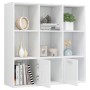 Glossy white plywood shelf 98x30x98 cm by vidaXL, Bookcases and shelves - Ref: Foro24-801122, Price: 92,36 €, Discount: %