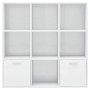 Estantería madera contrachapada blanco brillante 98x30x98 cm de vidaXL, Librerías y estanterías - Ref: Foro24-801122, Precio:...