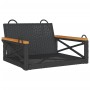 Black synthetic rattan swing bench 63x62x40 cm by vidaXL, garden benches - Ref: Foro24-368170, Price: 65,91 €, Discount: %