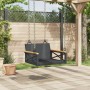 Black synthetic rattan swing bench 63x62x40 cm by vidaXL, garden benches - Ref: Foro24-368170, Price: 65,91 €, Discount: %