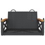 Black synthetic rattan swing bench 63x62x40 cm by vidaXL, garden benches - Ref: Foro24-368170, Price: 65,91 €, Discount: %