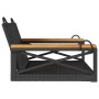 Black synthetic rattan swing bench 63x62x40 cm by vidaXL, garden benches - Ref: Foro24-368170, Price: 65,91 €, Discount: %