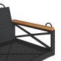 Black synthetic rattan swing bench 63x62x40 cm by vidaXL, garden benches - Ref: Foro24-368170, Price: 65,91 €, Discount: %