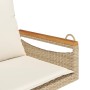 Schaukelbank mit beigen synthetischen Rattankissen 63x62x40 cm von vidaXL, Gartenbänke - Ref: Foro24-368166, Preis: 88,89 €, ...