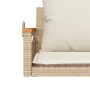 Schaukelbank mit beigen synthetischen Rattankissen 63x62x40 cm von vidaXL, Gartenbänke - Ref: Foro24-368166, Preis: 88,89 €, ...