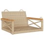 Beige synthetic rattan swing bench 63x62x40 cm by vidaXL, garden benches - Ref: Foro24-368172, Price: 68,99 €, Discount: %