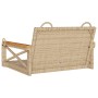 Beigefarbene Schaukelbank aus synthetischem Rattan, 63 x 62 x 40 cm von vidaXL, Gartenbänke - Ref: Foro24-368172, Preis: 68,8...