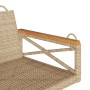 Beige synthetic rattan swing bench 63x62x40 cm by vidaXL, garden benches - Ref: Foro24-368172, Price: 68,99 €, Discount: %