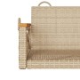 Beige synthetic rattan swing bench 63x62x40 cm by vidaXL, garden benches - Ref: Foro24-368172, Price: 68,99 €, Discount: %