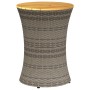 Drum-shaped garden table in synthetic rattan and gray wood by vidaXL, Garden tables - Ref: Foro24-368297, Price: 78,44 €, Dis...