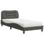 Cama con colchón tela gris oscuro 90x190 cm de vidaXL, Camas y somieres - Ref: Foro24-3208500, Precio: 274,52 €, Descuento: %