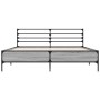 Sonoma gray metal engineered wood bed frame 150x200 cm by vidaXL, Beds and slatted bases - Ref: Foro24-3280050, Price: 154,75...