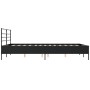 Engineered wood and black metal bed frame 160x200cm by vidaXL, Beds and slatted bases - Ref: Foro24-3280052, Price: 161,95 €,...