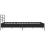 Estructura de cama madera de ingeniería y metal negro 120x190cm de vidaXL, Camas y somieres - Ref: Foro24-3280067, Precio: 14...