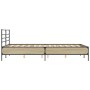 Estructura cama madera ingeniería metal roble Sonoma 140x190 cm de vidaXL, Camas y somieres - Ref: Foro24-3280078, Precio: 14...