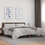 Oak brown metal engineered wood bed frame 200x200 cm by vidaXL, Beds and slatted bases - Ref: Foro24-3280086, Price: 178,52 €...