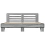 Estructura cama madera ingeniería metal gris Sonoma 180x200 cm de vidaXL, Camas y somieres - Ref: Foro24-3280090, Precio: 175...