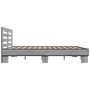 Estructura cama madera ingeniería metal gris Sonoma 180x200 cm de vidaXL, Camas y somieres - Ref: Foro24-3280090, Precio: 175...