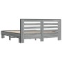 Estructura cama madera ingeniería metal gris Sonoma 180x200 cm de vidaXL, Camas y somieres - Ref: Foro24-3280090, Precio: 175...