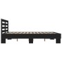 Estructura de cama madera de ingeniería y metal negro 160x200cm de vidaXL, Camas y somieres - Ref: Foro24-3280092, Precio: 18...