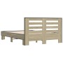 Estructura cama madera ingeniería metal roble Sonoma 120x200 cm de vidaXL, Camas y somieres - Ref: Foro24-3280108, Precio: 14...