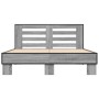 Estructura cama madera ingeniería metal gris Sonoma 120x190 cm de vidaXL, Camas y somieres - Ref: Foro24-3280120, Precio: 152...