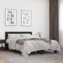 Engineered wood and black metal bed frame 120x190cm by vidaXL, Beds and slatted bases - Ref: Foro24-3280117, Price: 152,47 €,...