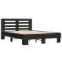 Estructura de cama madera de ingeniería y metal negro 135x190cm de vidaXL, Camas y somieres - Ref: Foro24-3280122, Precio: 15...