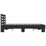 Estructura de cama madera de ingeniería y metal negro 135x190cm de vidaXL, Camas y somieres - Ref: Foro24-3280122, Precio: 15...